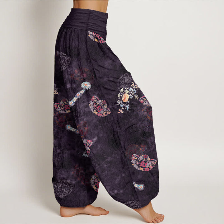 Buddha Stones Dames Waaier met elastische Taille en Boheemse bloemenprint van katoen en bohemian design - image 6