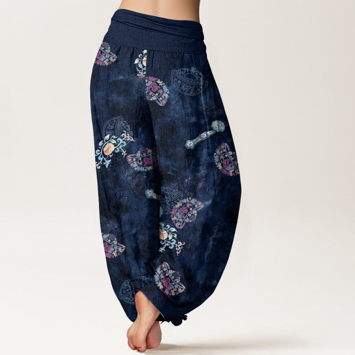 Buddha Stones Dames Waaier met elastische Taille en Boheemse bloemenprint van katoen en bohemian design - image 10