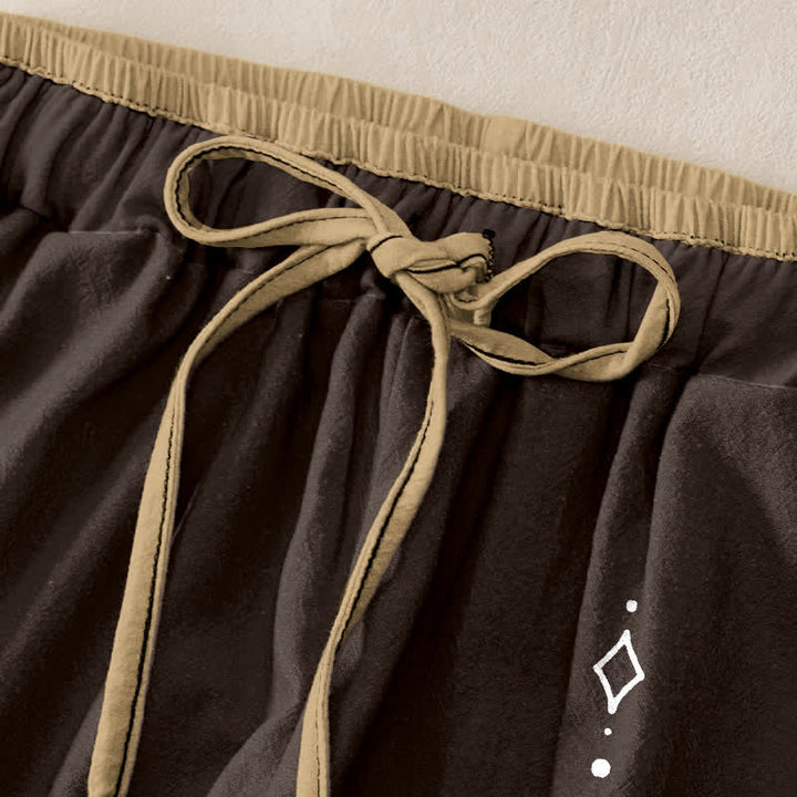 Buddha Stones Damesbroek van 100% Cotton met Zen Lotus Om-patroon, elastische Taille en Zakken. - image 5