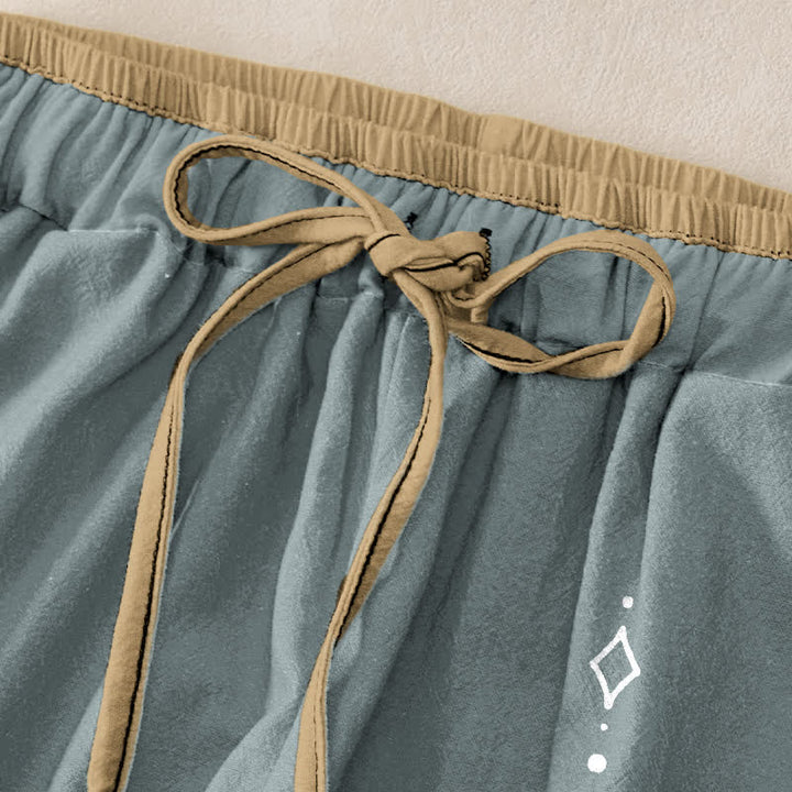 Buddha Stones Damesbroek van 100% Cotton met Zen Lotus Om-patroon, elastische Taille en Zakken. - image 9