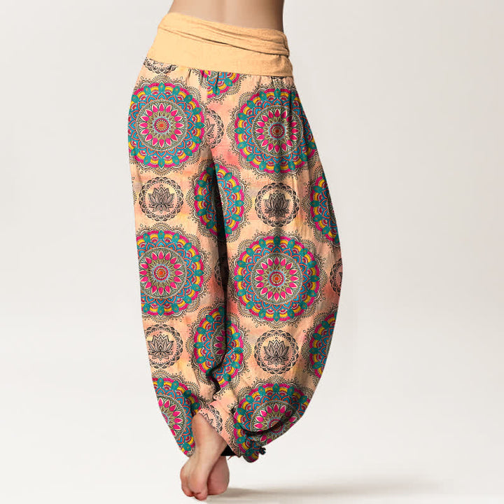 Buddha Stones Dames harembroek met elastische Taille en boho mandala-patroon. - image 10