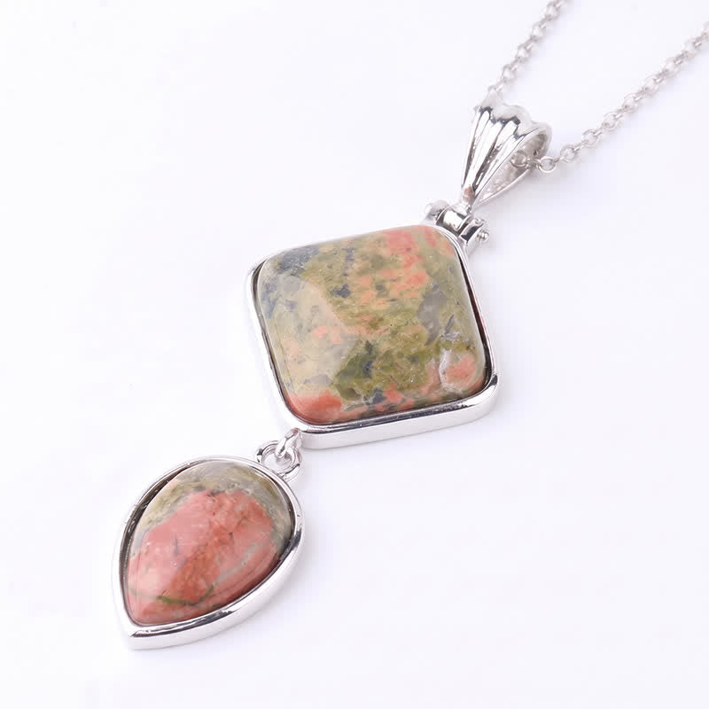 Buddha Stones Natuurstenen opaal dubbele hanger rustgevende Ketting - Unakiet - image 34
