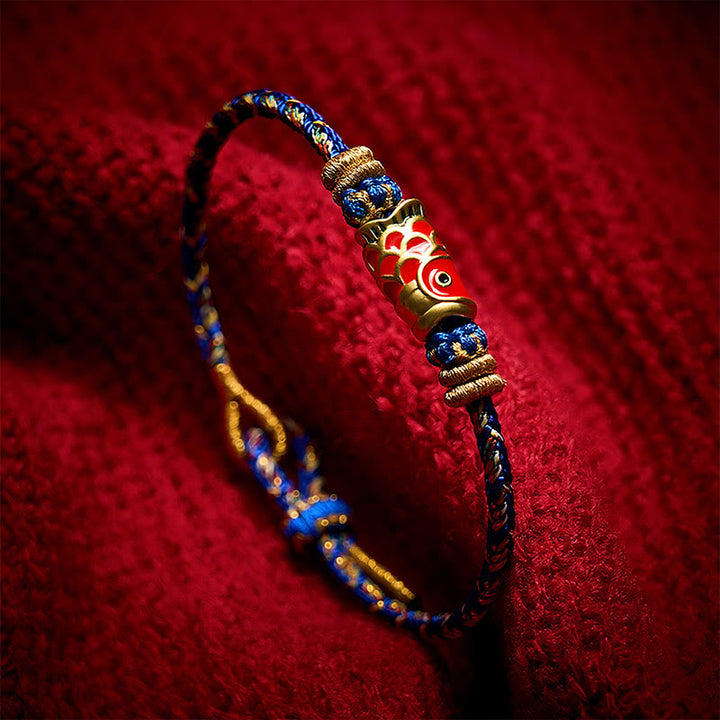 Buddha Stones Handgeweven Armband met koi-vismotief voor geluk - image 17