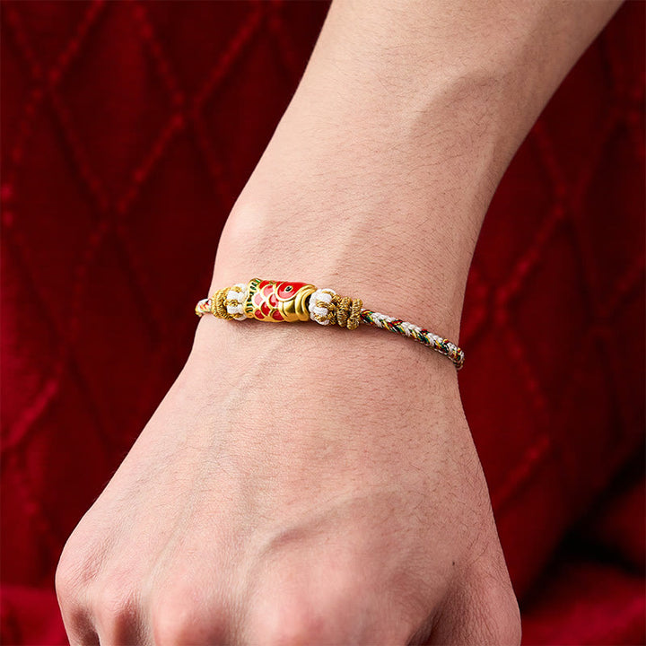 Buddha Stones Handgeweven Armband met koi-vismotief voor geluk - image 24