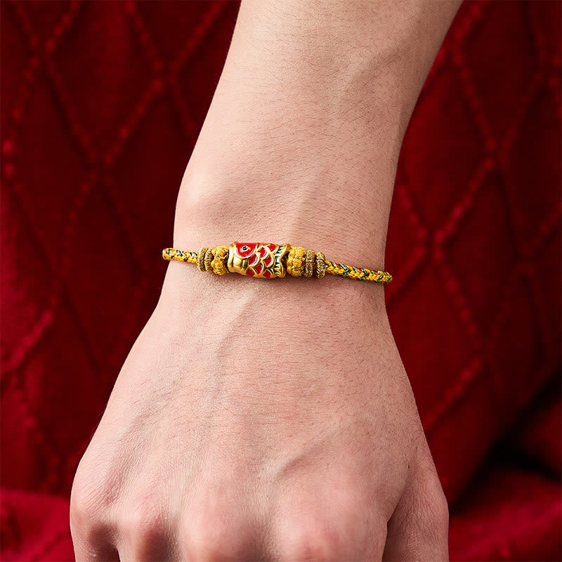 Buddha Stones Handgeweven Armband met koi-vismotief voor geluk - image 21