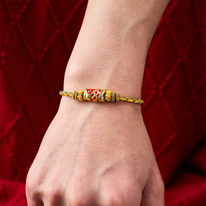 Buddha Stones Handgeweven Armband met koi-vismotief voor geluk - image 21