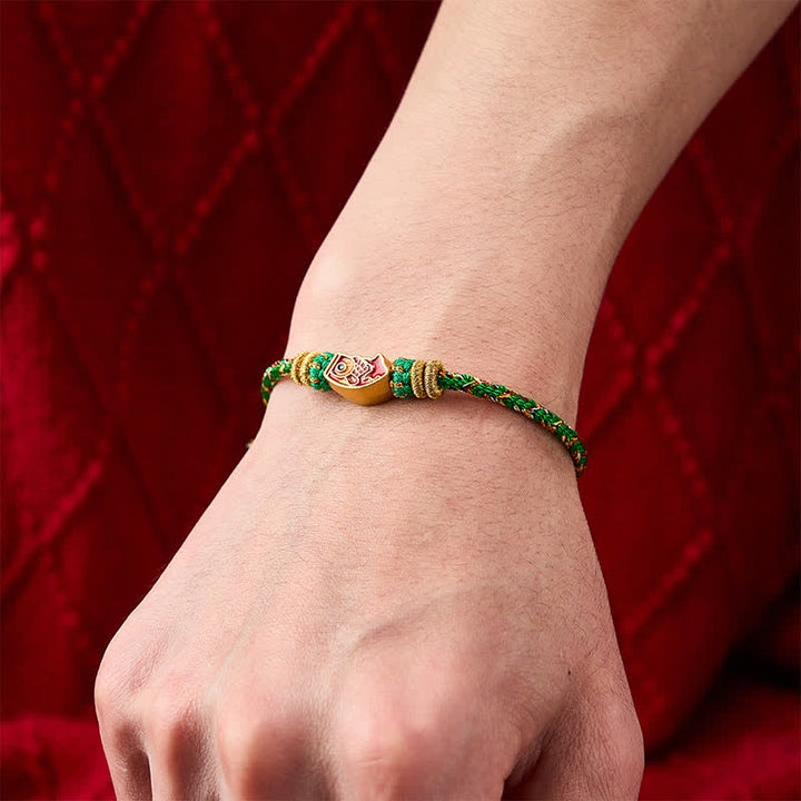 Buddha Stones Handgeweven armband van touw met koi-vismotief . - image 4