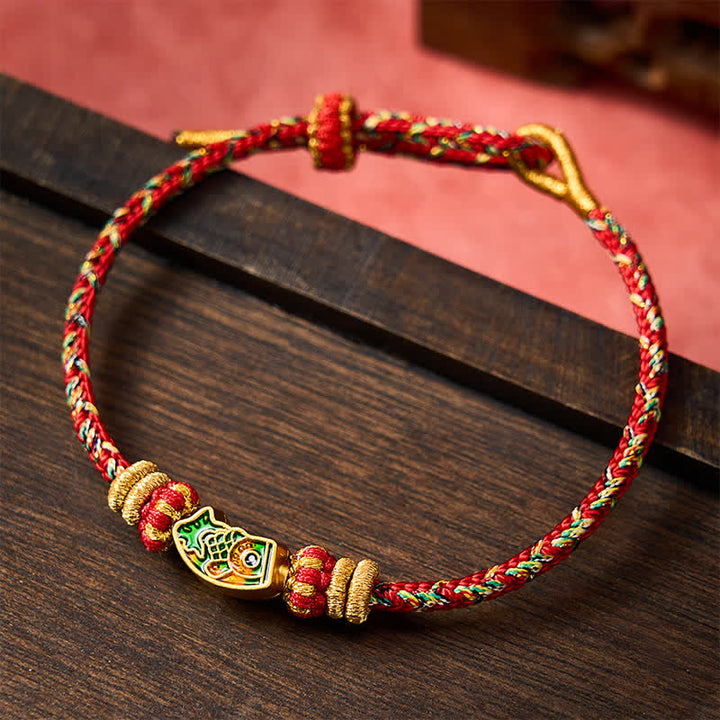 Buddha Stones Handgeweven armband van touw met koi-vismotief . - image 11
