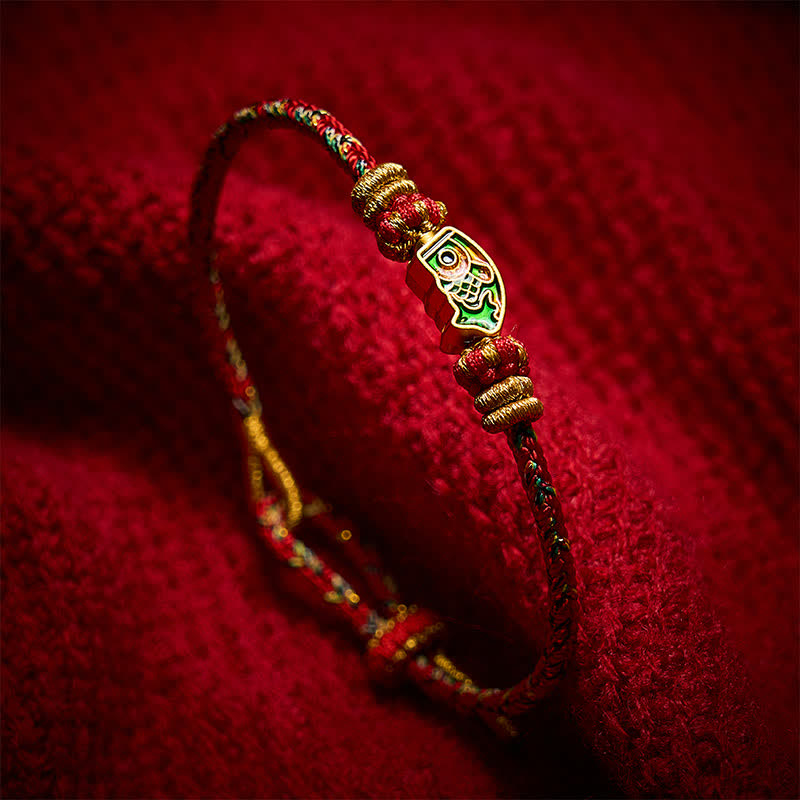 Buddha Stones Handgeweven armband van touw met koi-vismotief . - image 13