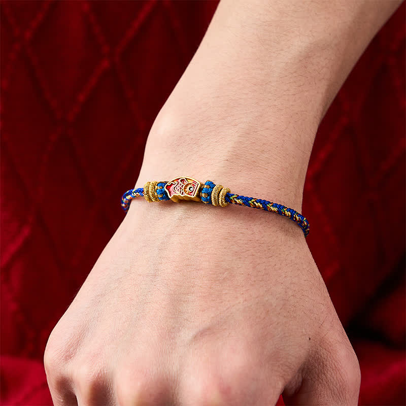 Buddha Stones Handgeweven armband van touw met koi-vismotief . - image 19
