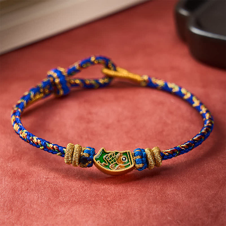 Buddha Stones Handgeweven armband van touw met koi-vismotief . - image 17