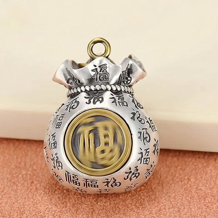 Buddha Stones Sleutelhangers met het Copper Fu-personage en de tekst "Blessing Fortune Bag" - image 3