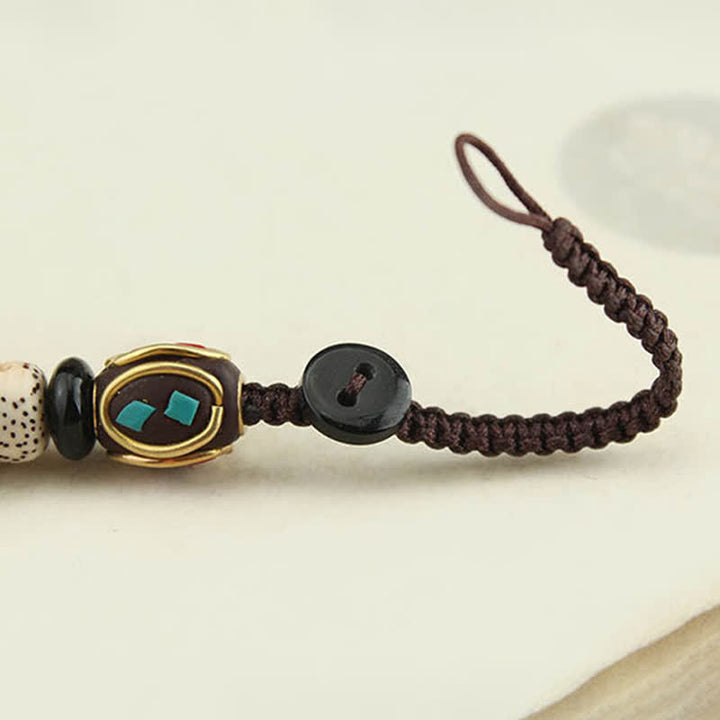 Buddha Stones Wengehouten Yin Yang hanger, harmonie Sleutelhangers - image 8