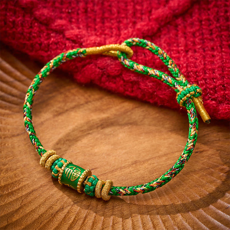 Buddha Stones Fu-figuur groene armband Armband - Fu-personage (Geluk ♥ Zegen) - image 0