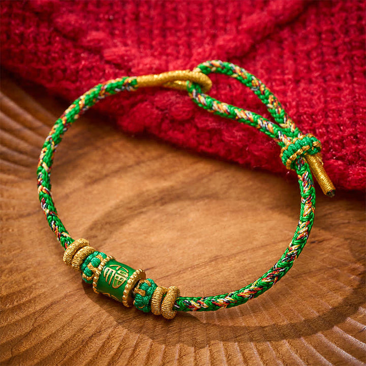 Buddha Stones Fu-figuur groene armband Armband - Fu-personage (Geluk ♥ Zegen) - image 0