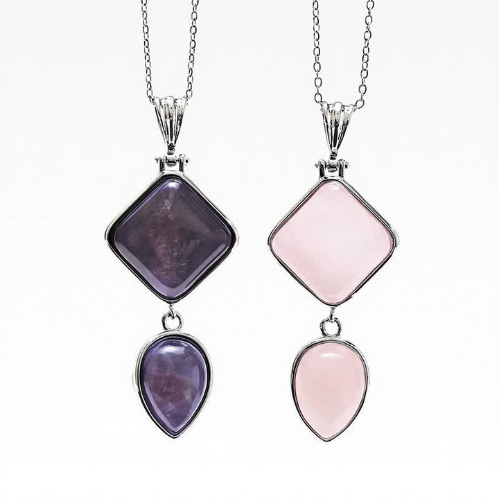Buddha Stones Natuurstenen opaal dubbele hanger rustgevende Ketting - image 11
