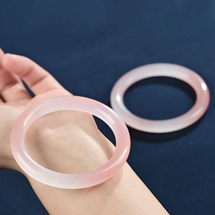 Buddha Stones Roze kristallen Bangle-armband met liefdes- en warmtemotief - image 8
