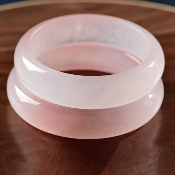 Buddha Stones Roze kristallen Bangle-armband met liefdes- en warmtemotief - image 3