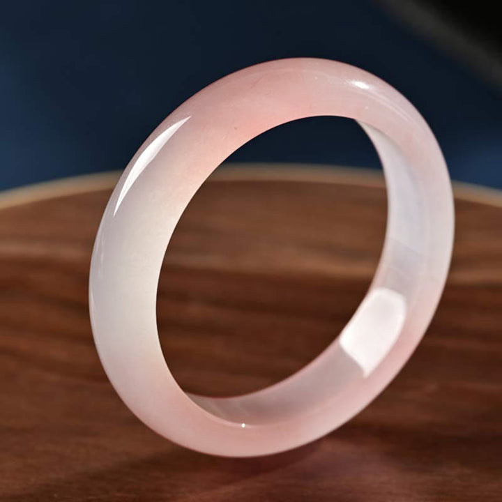 Buddha Stones Roze kristallen Bangle-armband met liefdes- en warmtemotief - Vlak - 60-62 mm - image 0