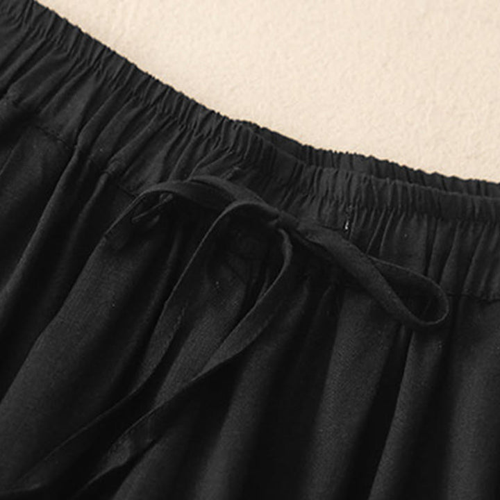 Buddha Stones Zomerse dames capri broek met elastische Taille , Cropped en Zakken. - image 11