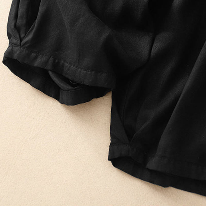 Buddha Stones Zomerse dames capri broek met elastische Taille , Cropped en Zakken. - image 15
