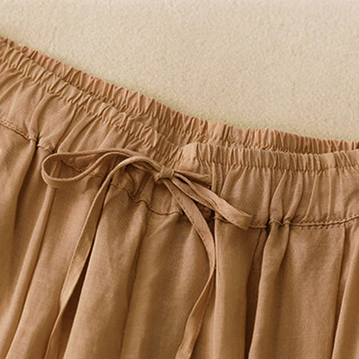 Buddha Stones Zomerse dames capri broek met elastische Taille , Cropped en Zakken. - image 23