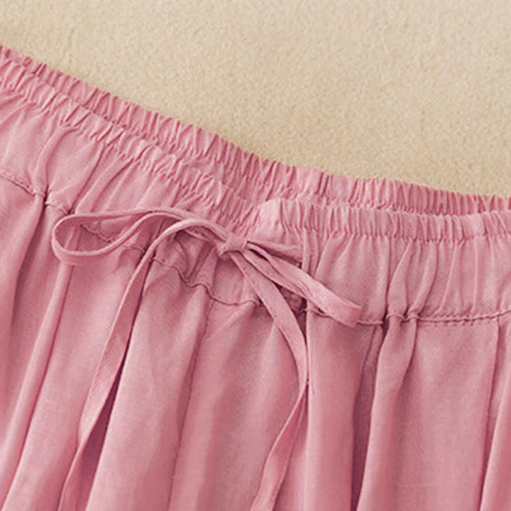 Buddha Stones Zomerse dames capri broek met elastische Taille , Cropped en Zakken. - image 19