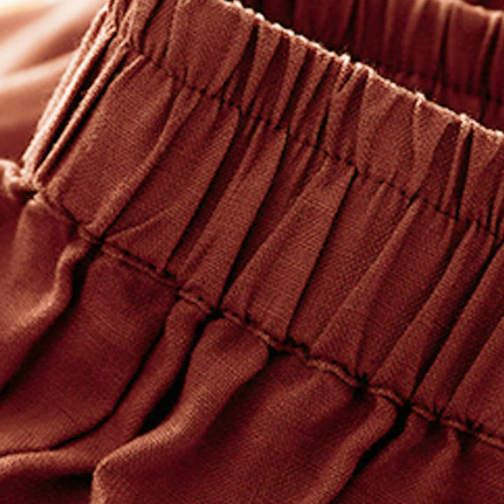 Buddha Stones Casual effen Cropped broek voor dames, harembroek met Zakken - image 17