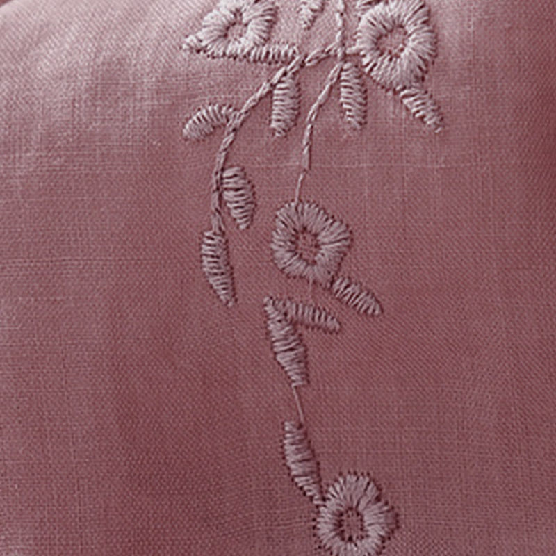 Buddha Stones Casual damesblouse met geborduurde bloemen, V-hals en losse Mouwlengte . - image 8