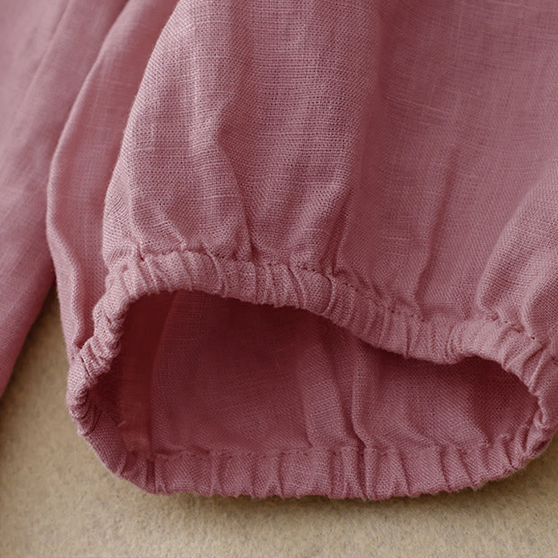 Buddha Stones Damesblouse met V-hals en Lange mouw - image 5