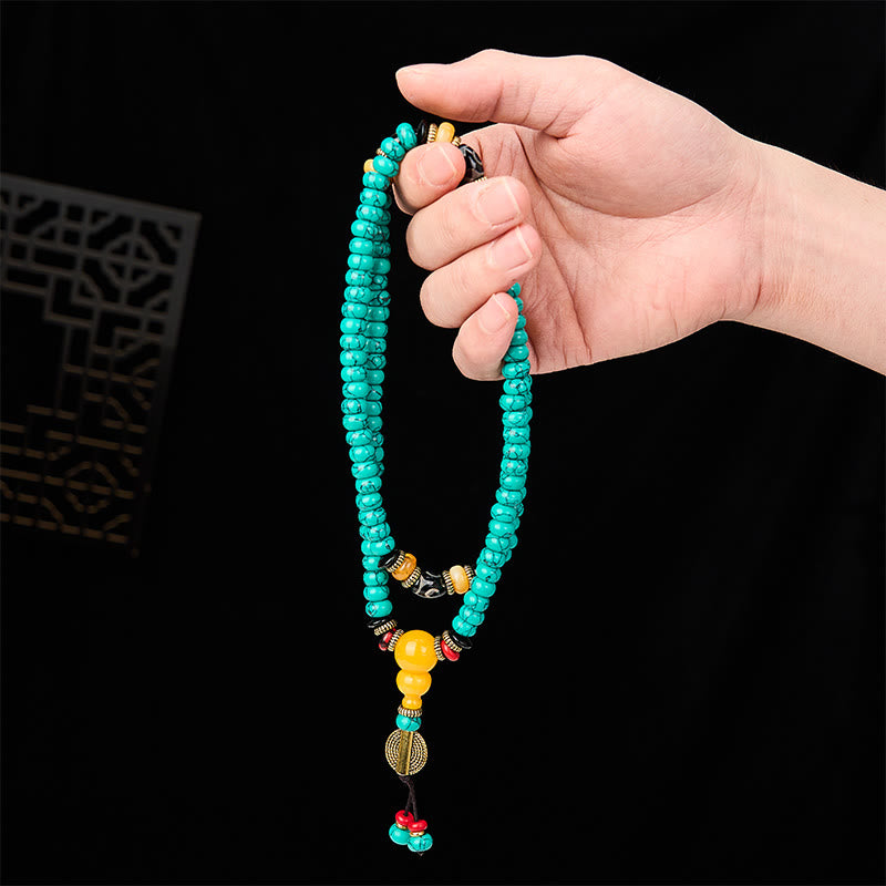Buddha Stones Turquoise telraamkralen, Dzi-kralen, communicatie- en Mala - image 4