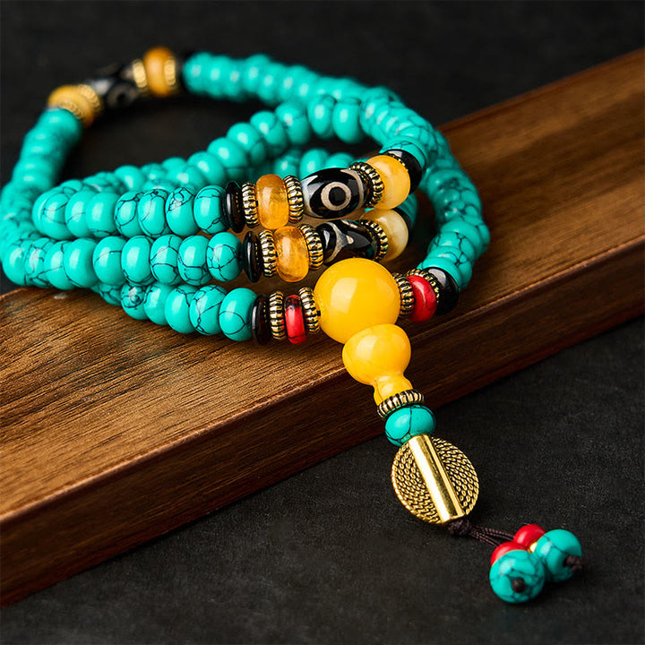 Buddha Stones Turquoise telraamkralen, Dzi-kralen, communicatie- en Mala - image 2