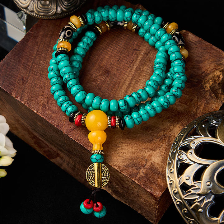 Buddha Stones Turquoise telraamkralen, Dzi-kralen, communicatie- en Mala - image 1