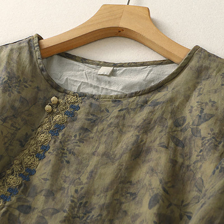 Buddha Stones Damesblouse met driekwartmouwen en geborduurd Mouwlengte - image 15