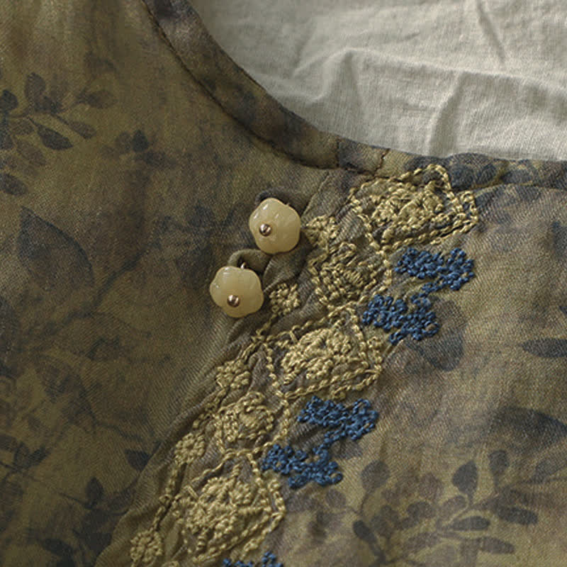Buddha Stones Damesblouse met driekwartmouwen en geborduurd Mouwlengte - image 16