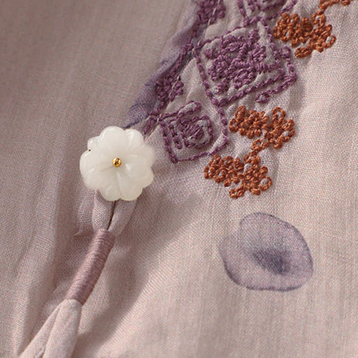 Buddha Stones Damesblouse met driekwartmouwen en geborduurd Mouwlengte - image 7