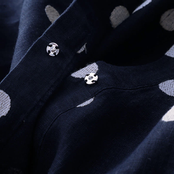 Buddha Stones Midi jurk voor dames met V-hals, vetersluiting en Zakken. - image 4