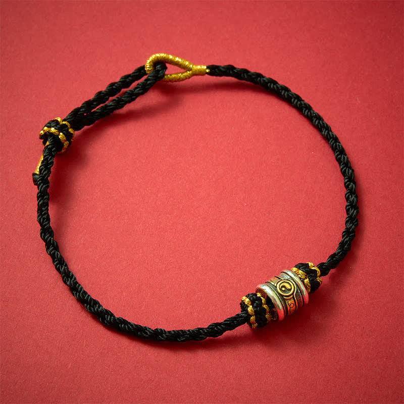 Buddha Stones Koperen Yin Yang Armband met rode koordjes - image 12