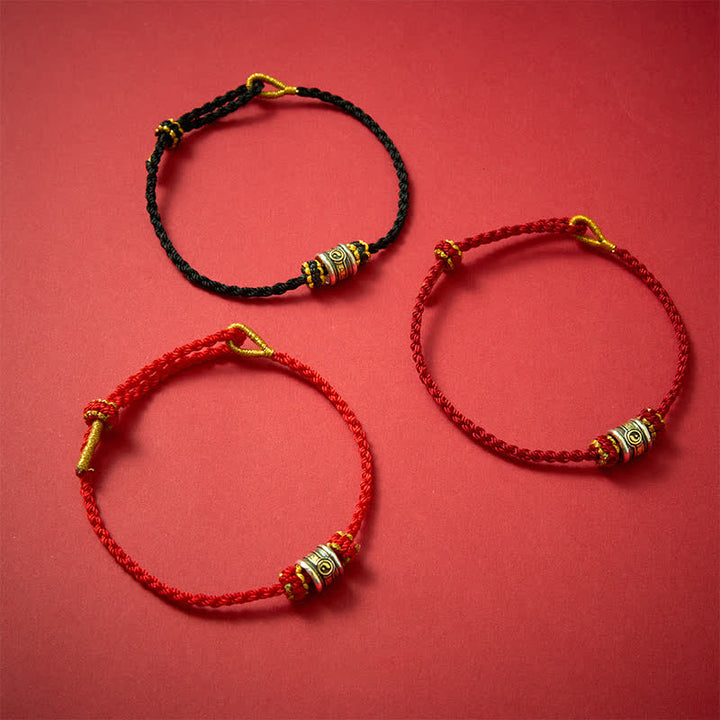 Buddha Stones Koperen Yin Yang Armband met rode koordjes - image 20