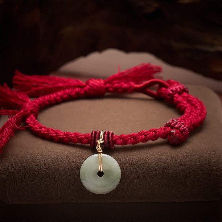 Buddha Stones Rode koord vredesgesp Armband - image 2