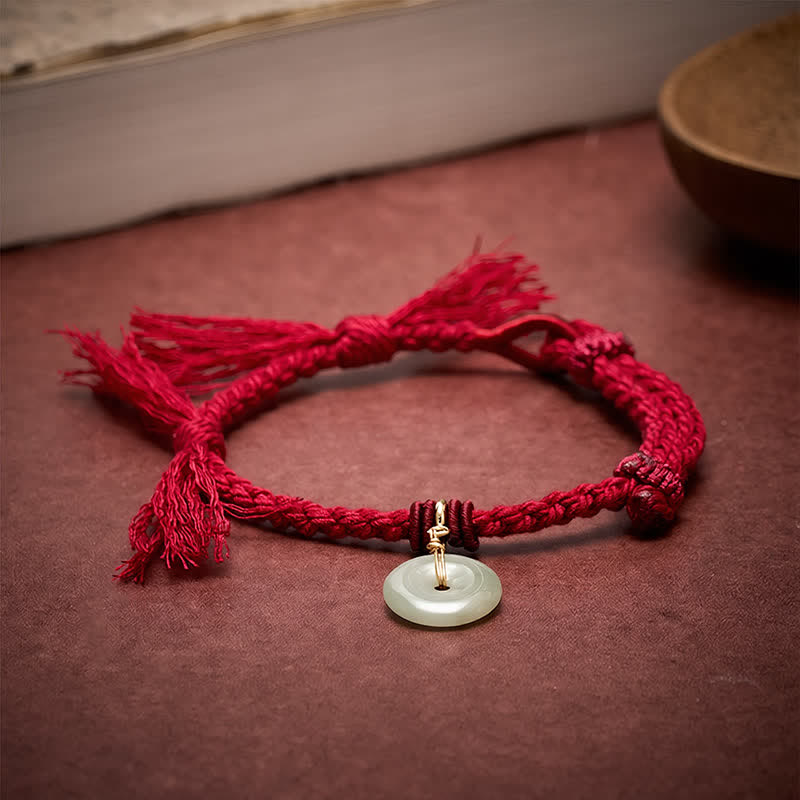 Buddha Stones Rode koord vredesgesp Armband - image 1