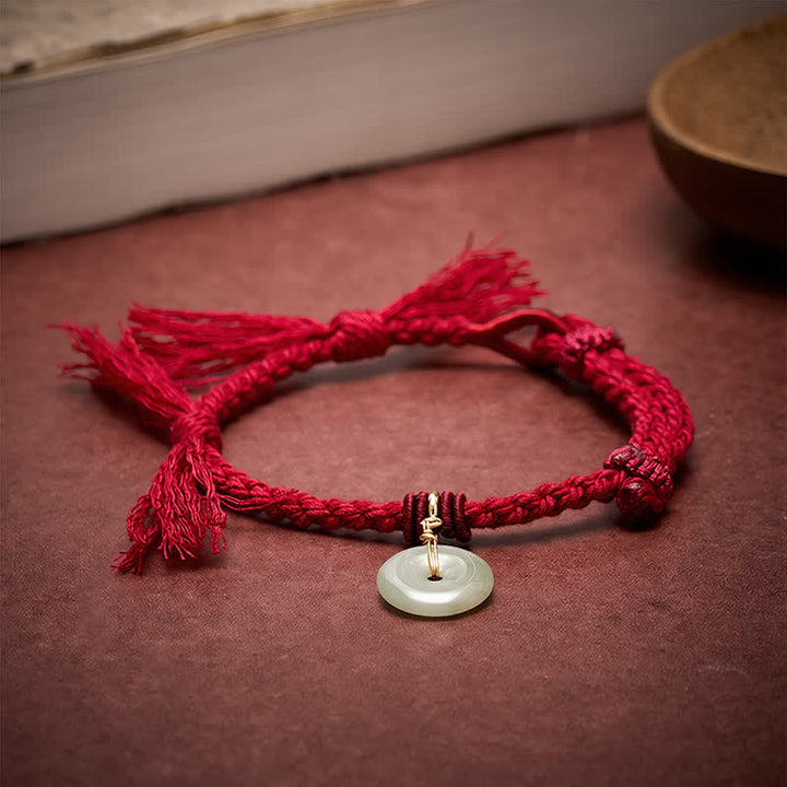 Buddha Stones Rode koord vredesgesp Armband - image 1