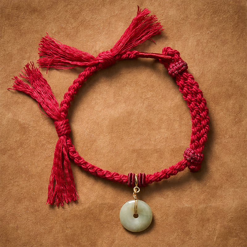 Buddha Stones Rode koord vredesgesp Armband - image 3