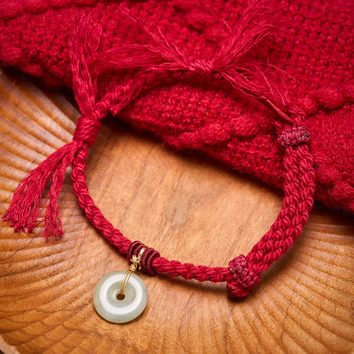 Buddha Stones Rode koord vredesgesp Armband - Rode draad - image 0