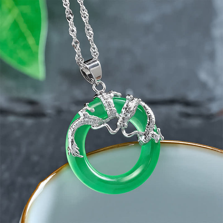 Buddha Stones Jade Draak Ronde Hanger Ketting - image 8