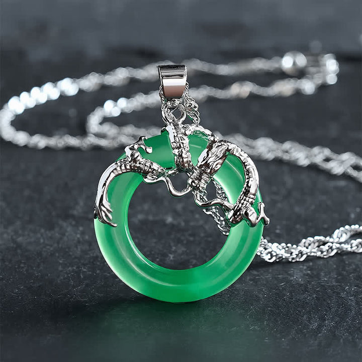 Buddha Stones Jade Draak Ronde Hanger Ketting - image 10