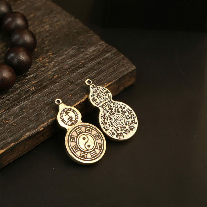 Buddha Stones Messing Bagua Kalebas Pi Xiu Vijf Keizer Munten Hanger Beschermingsamulet Sleutelhangers - image 14