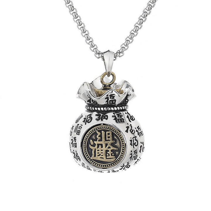 Buddha Stones Koperen Fu-figuur gelukstas aardende hanger Ketting - image 1