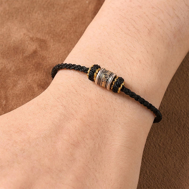 Buddha Stones Koperen Yin Yang Armband met rode koordjes - image 14