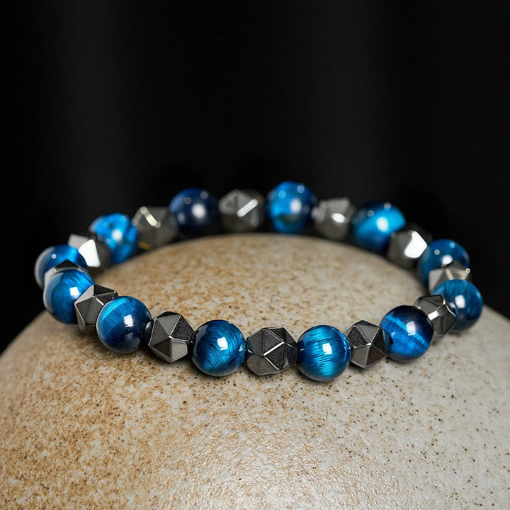 Buddha Stones Tijgeroog Hematiet Armband ter Bevordering van Kracht - image 18